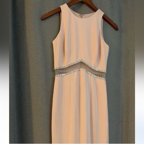 Aqua Dresses & Skirts - Aqua Dress Pastel Pink Formal Gown with Rhinestone Waist